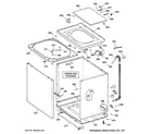 Hotpoint VBXR1090D2WW cabinet, cover & front panel diagram