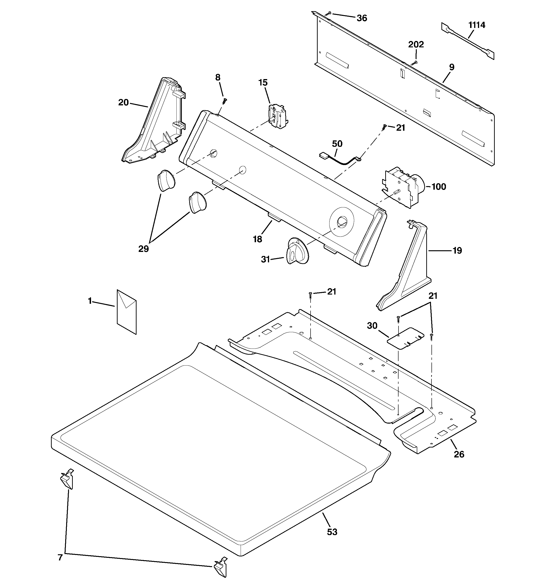 CONTROLS & TOP PANEL