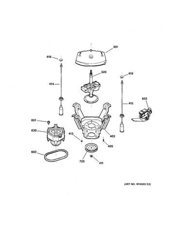 Suspension, pump & drive components