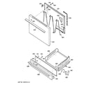 Hotpoint RGB524PPH2WH door & drawer parts diagram