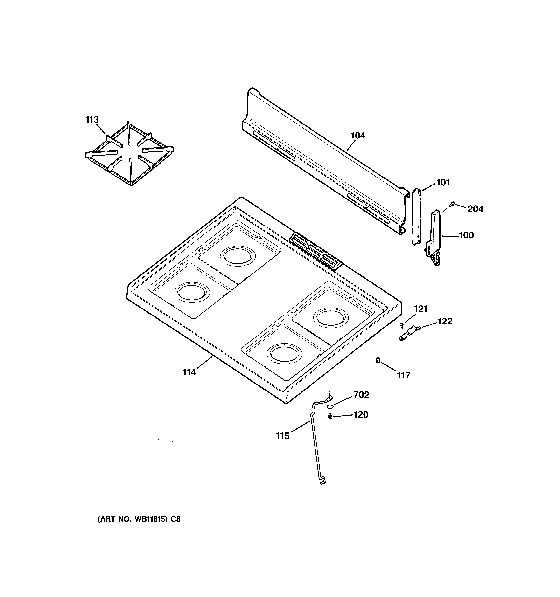 CONTROL PANEL & COOKTOP