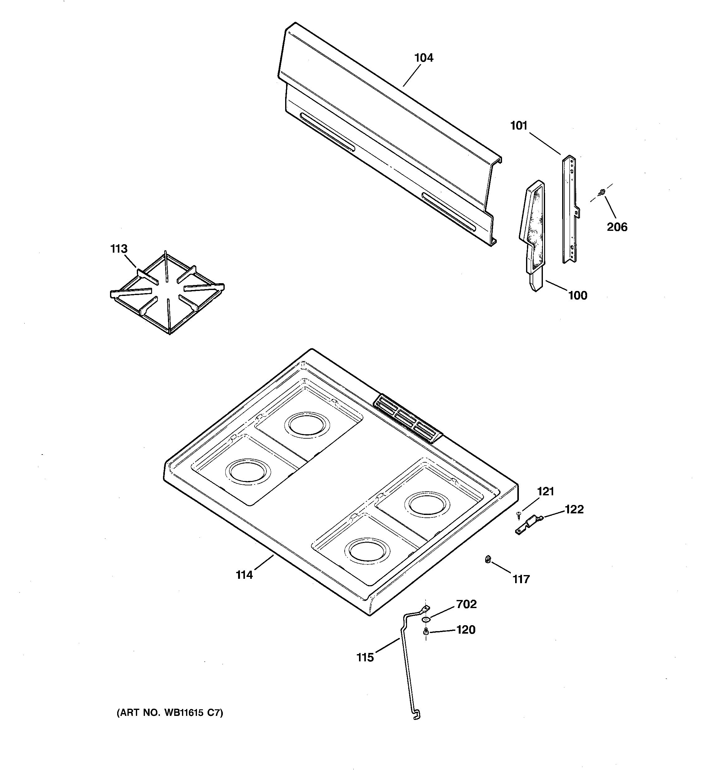 CONTROL PANEL & COOKTOP