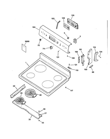 Control panel & cooktop