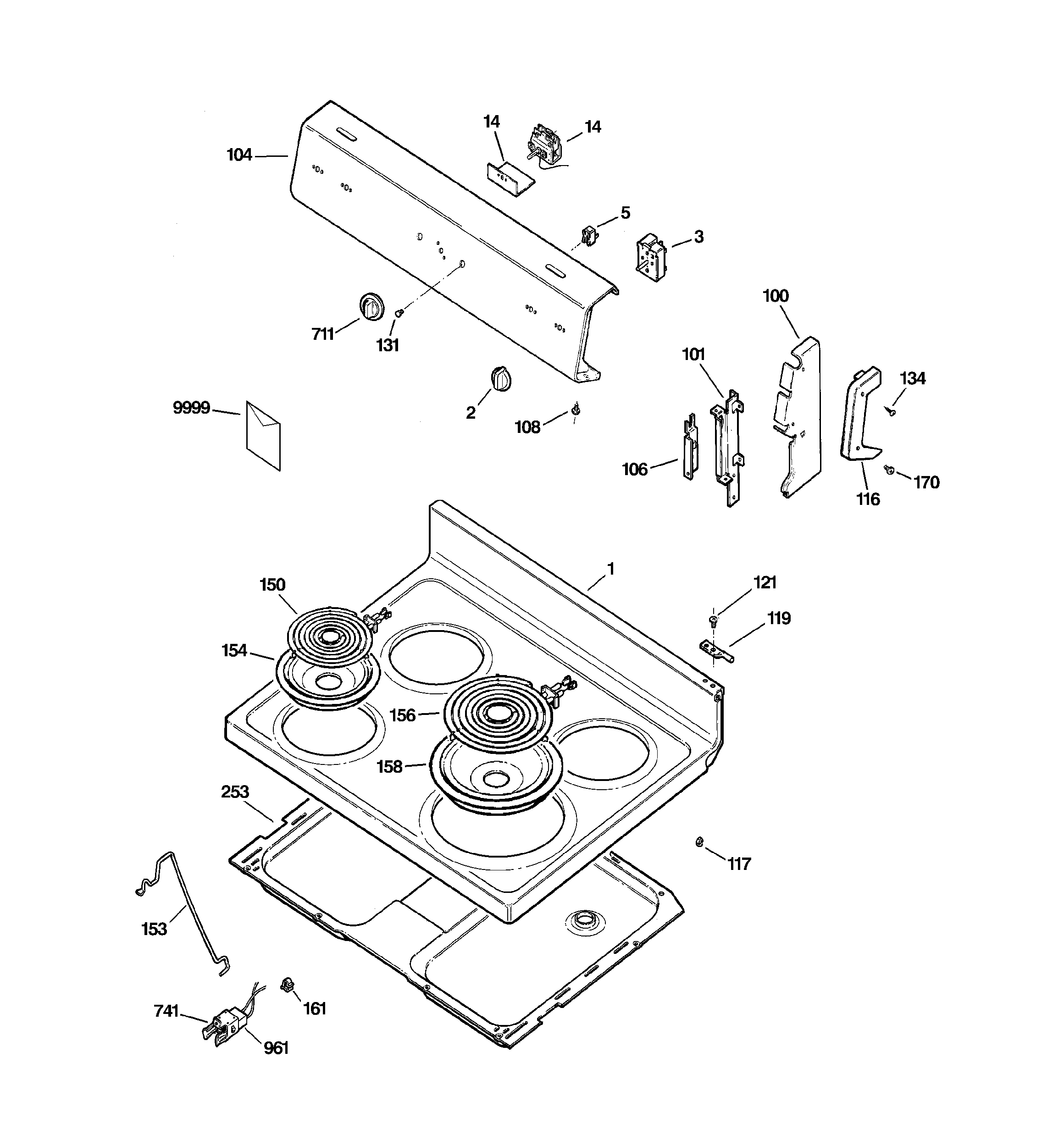 CONTROL PANEL & COOKTOP