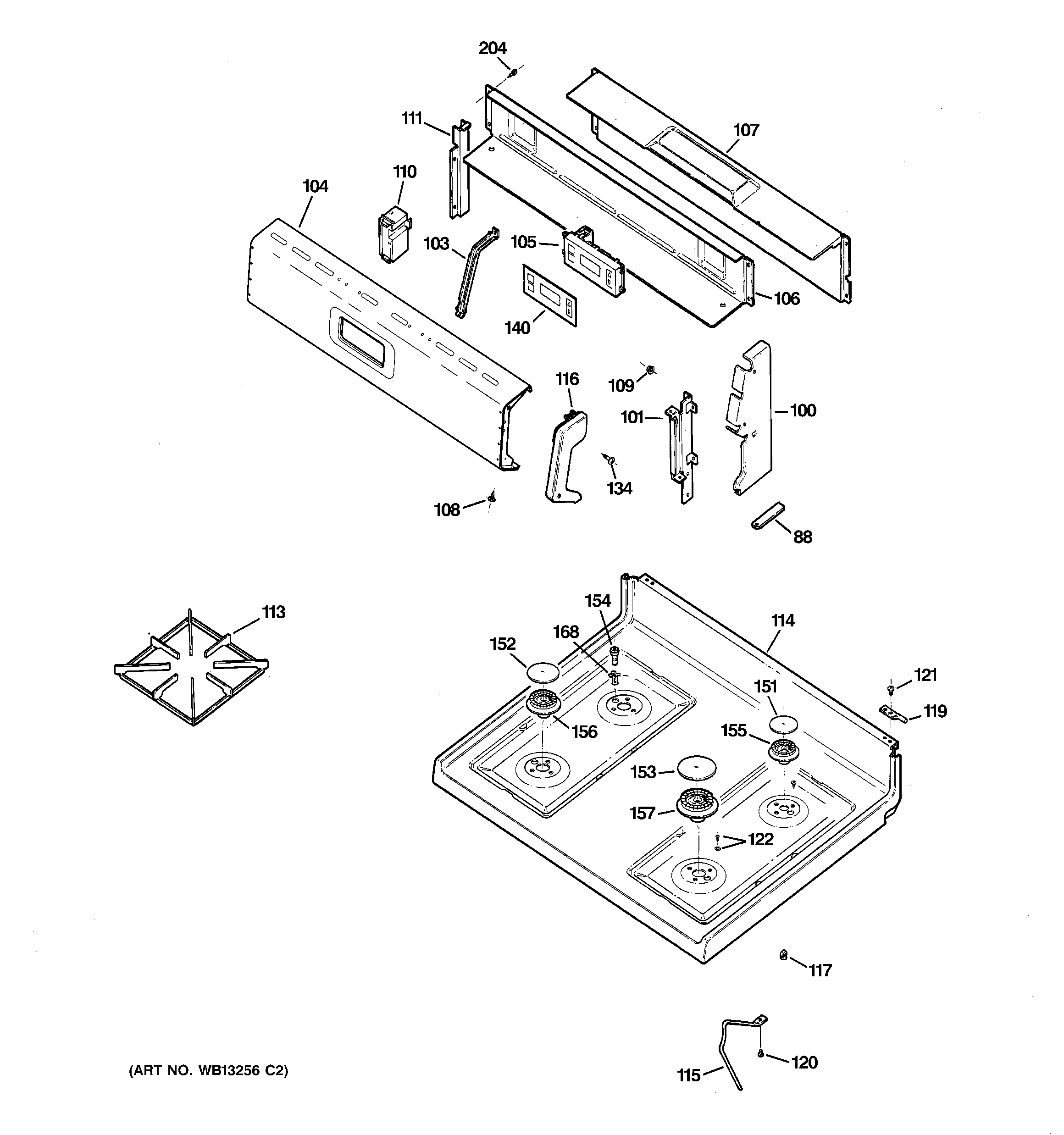 CONTROL PANEL & COOKTOP