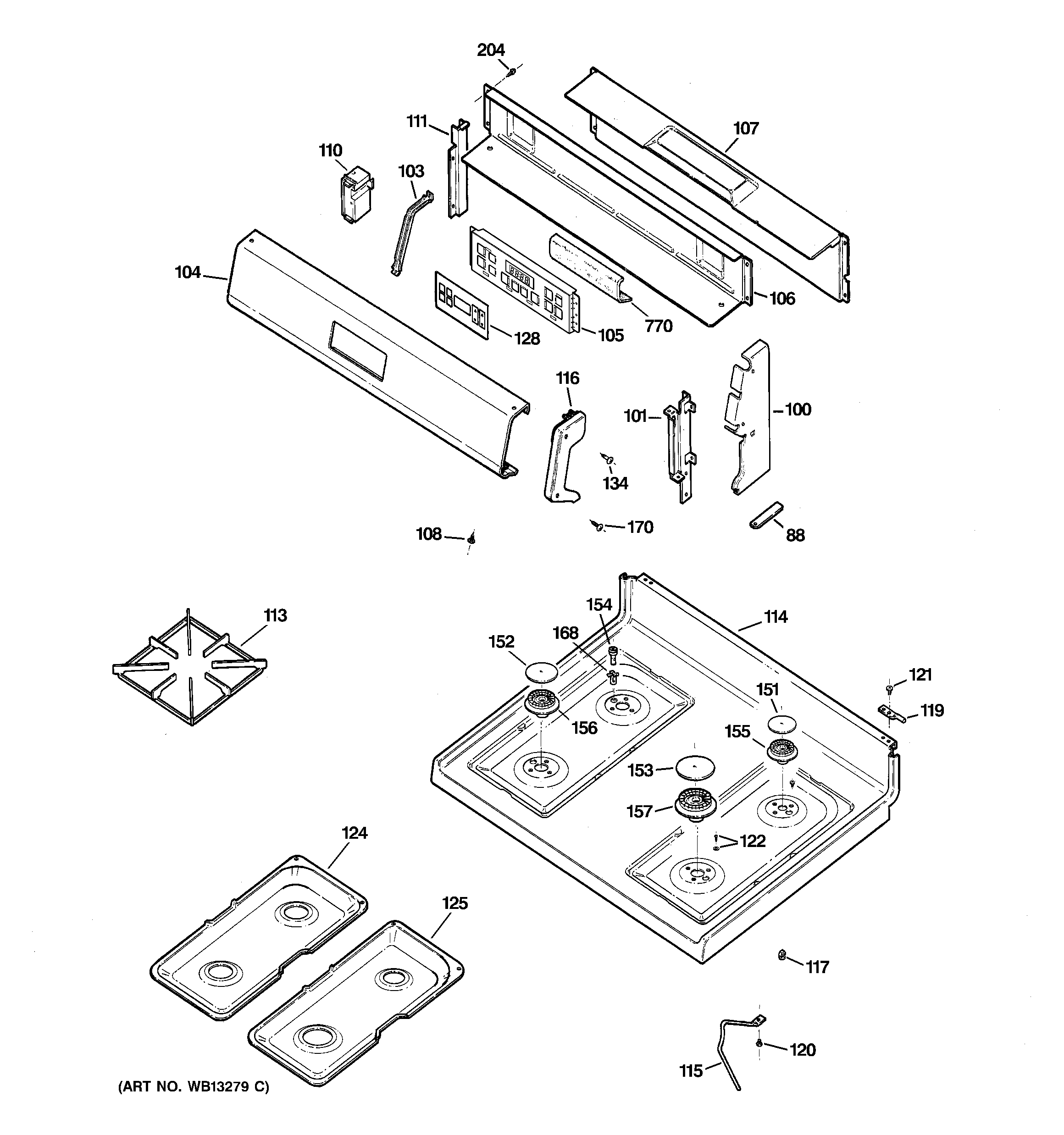 CONTROL PANEL & COOKTOP