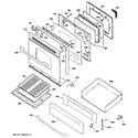 Hotpoint RGB790SEH2SA door & drawer parts diagram