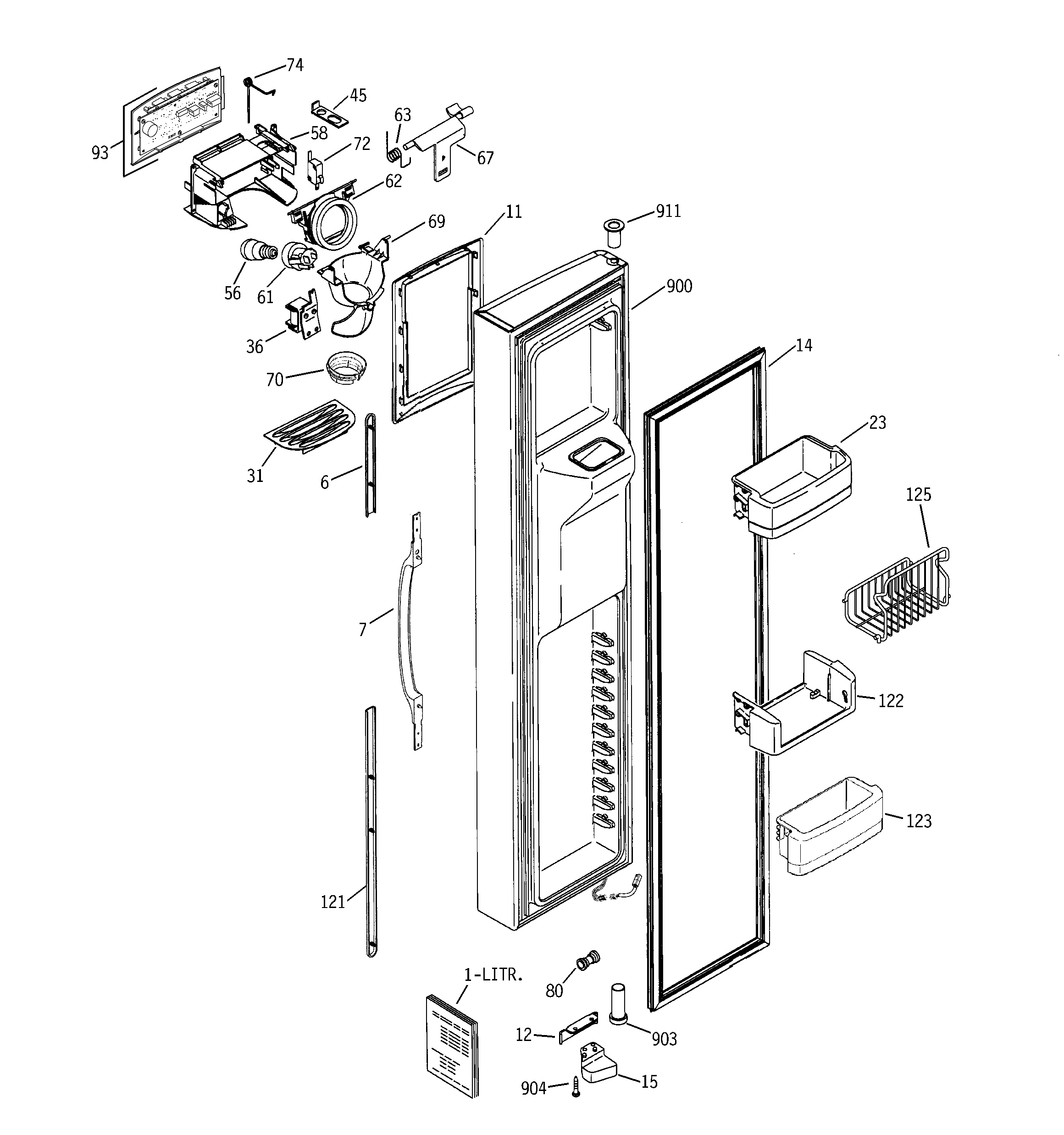 Freezer door