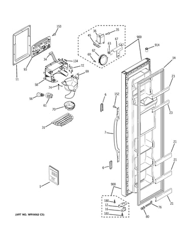 Freezer door