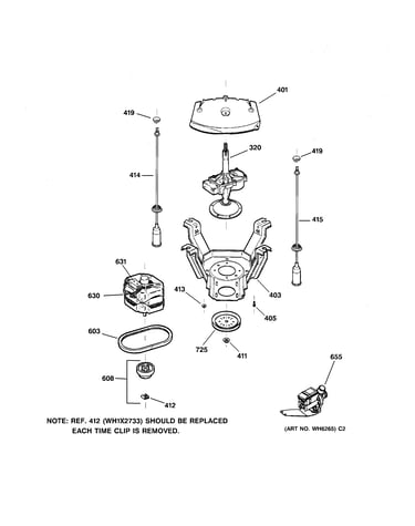 Suspension, pump & drive components