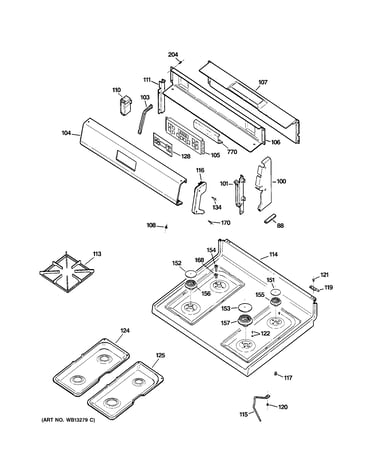 Control panel & cooktop