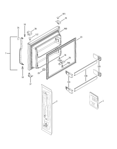 Freezer door