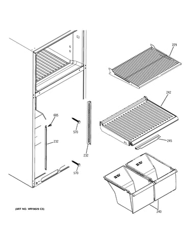 Fresh food shelves