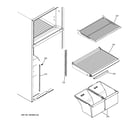 Hotpoint HTS18BCPNLWW fresh food shelves diagram