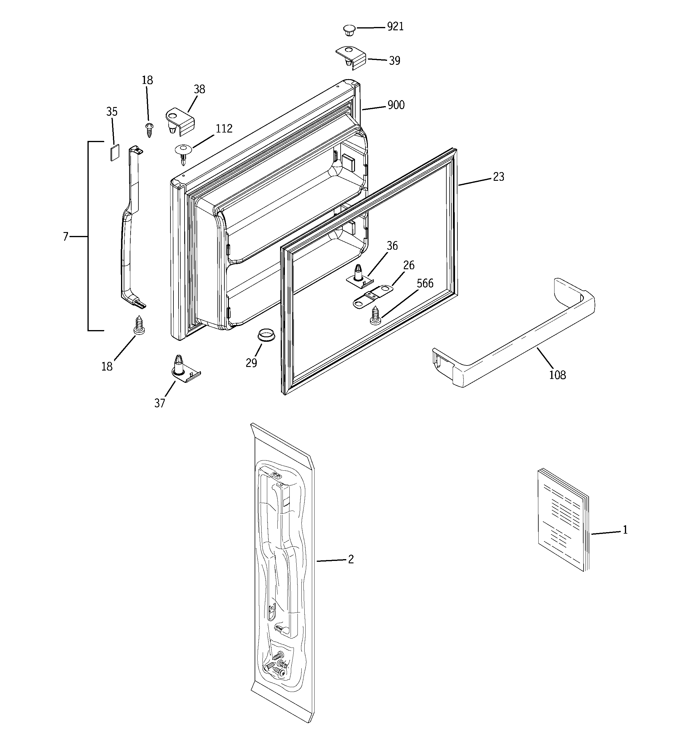 Freezer door