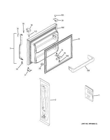 Freezer door