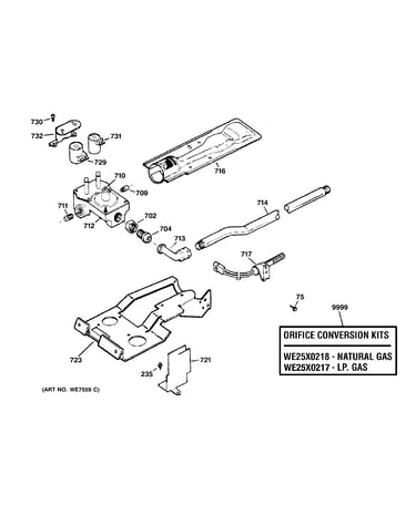 Gas valve & burner assembly