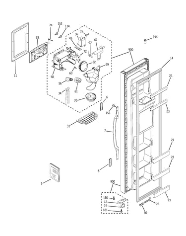 Freezer door