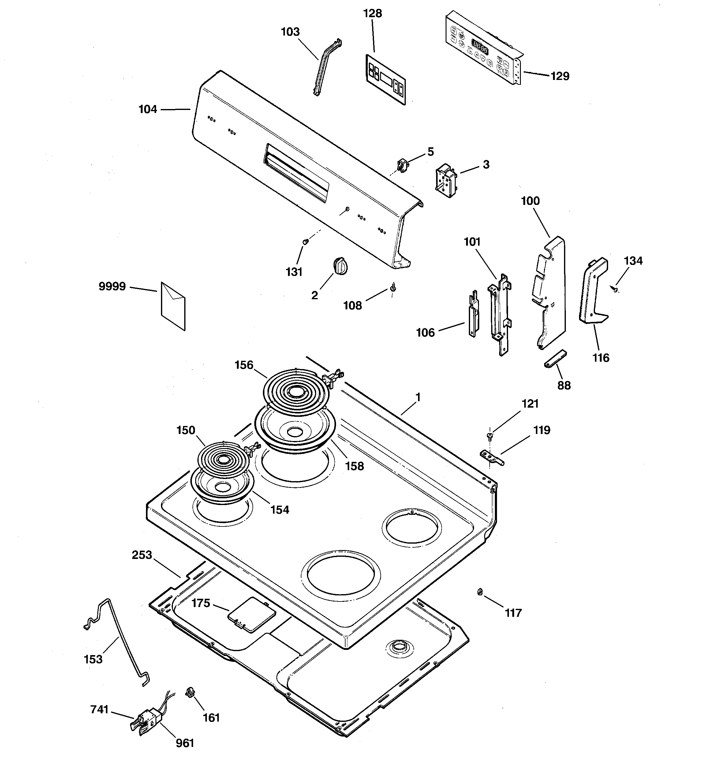 CONTROL PANEL & COOKTOP