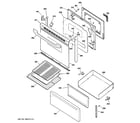 Hotpoint RB740BH2WH door & drawer parts diagram