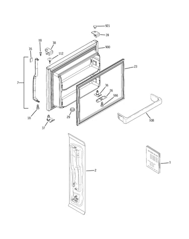Freezer door