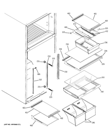 Fresh food shelves