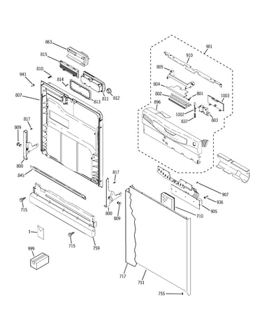 Escutcheon & door assembly
