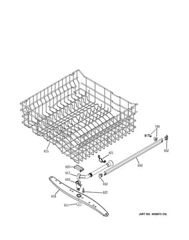 Upper rack assembly