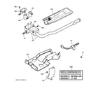 Hotpoint NWXR483GG0WW gas valve & burner assembly diagram