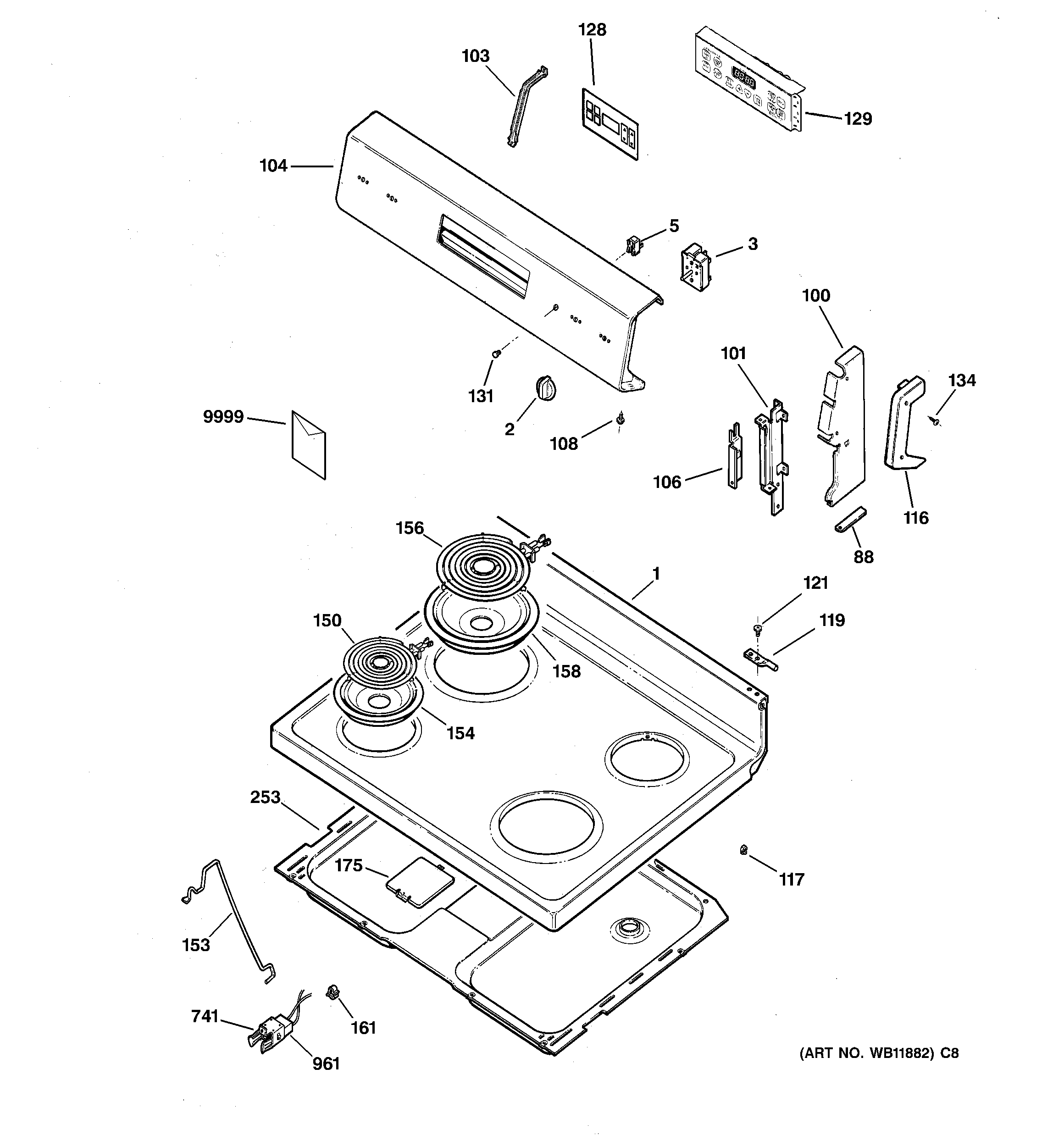 CONTROL PANEL & COOKTOP