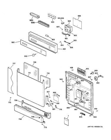 Escutcheon & door assembly