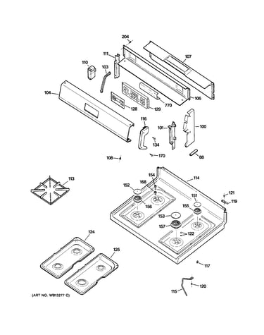 Control panel & cooktop