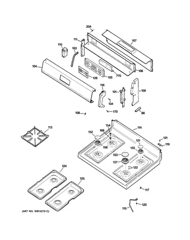 Control panel & cooktop