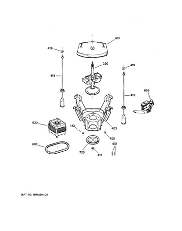 Suspension, pump & drive components