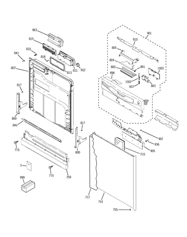 Escutcheon & door assembly