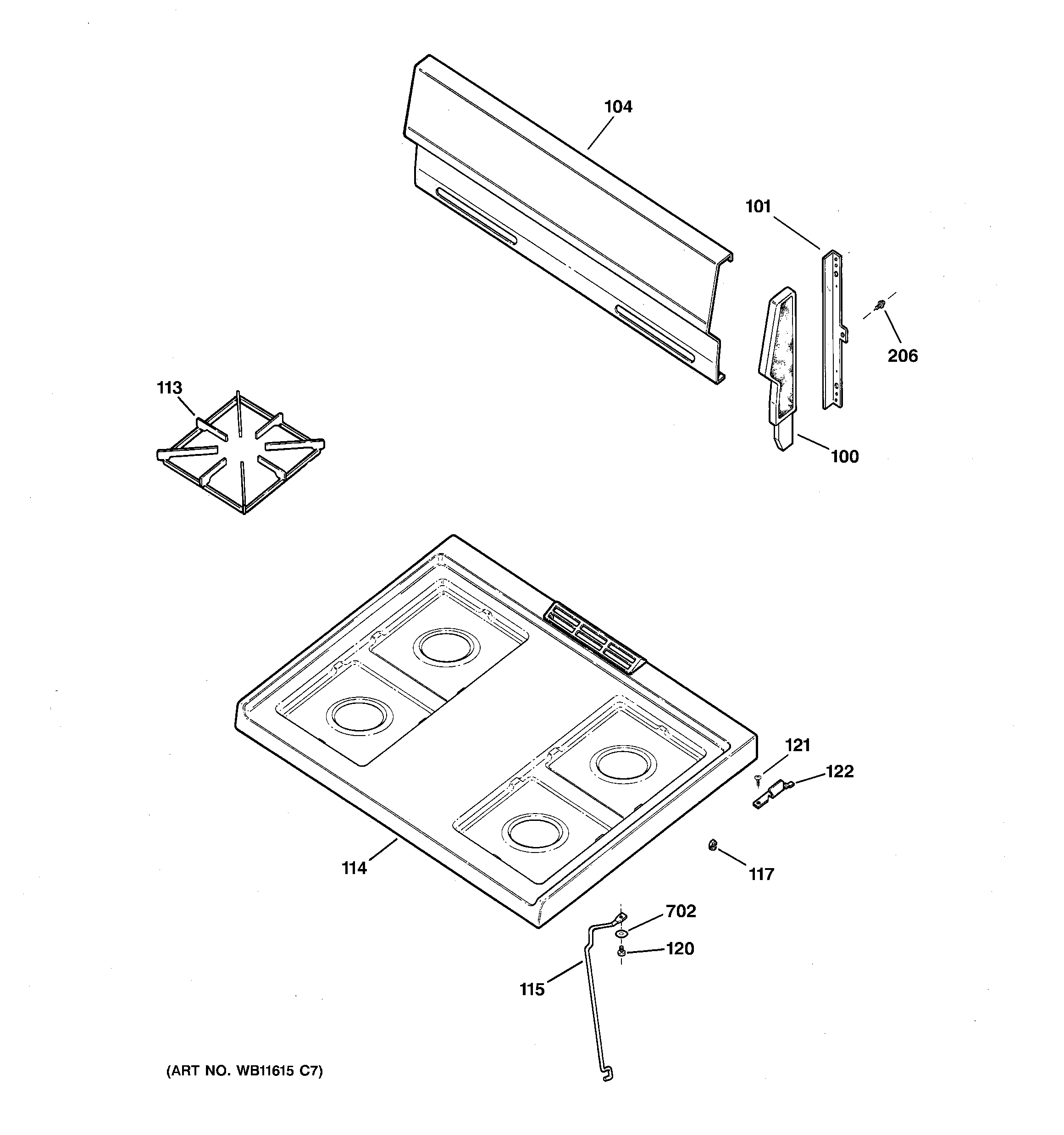 CONTROL PANEL & COOKTOP