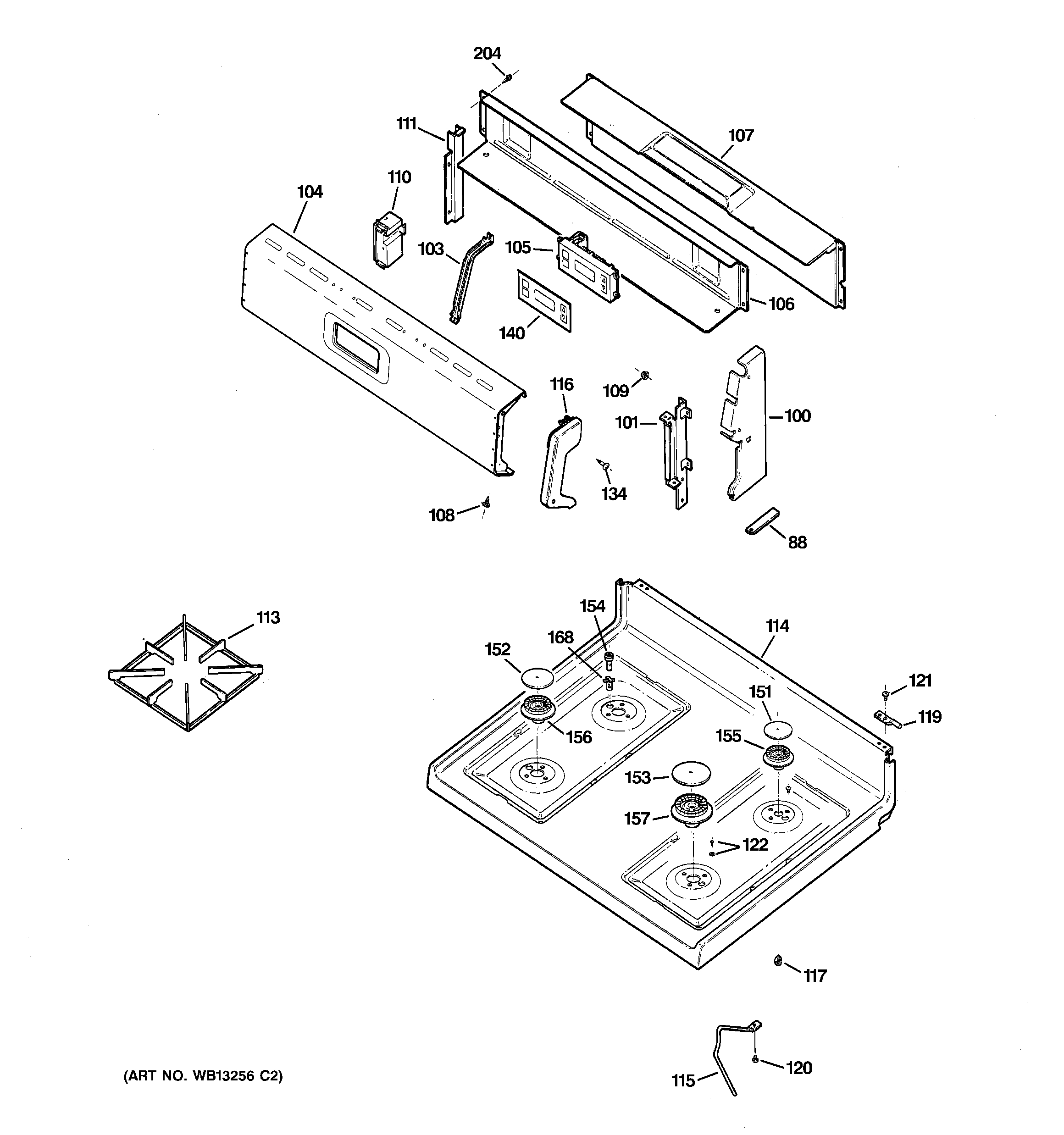 CONTROL PANEL & COOKTOP