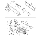 Hotpoint NWXR483EG4WW backsplash, blower & motor diagram