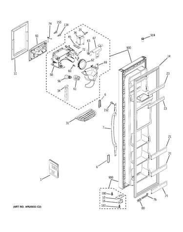 Freezer door