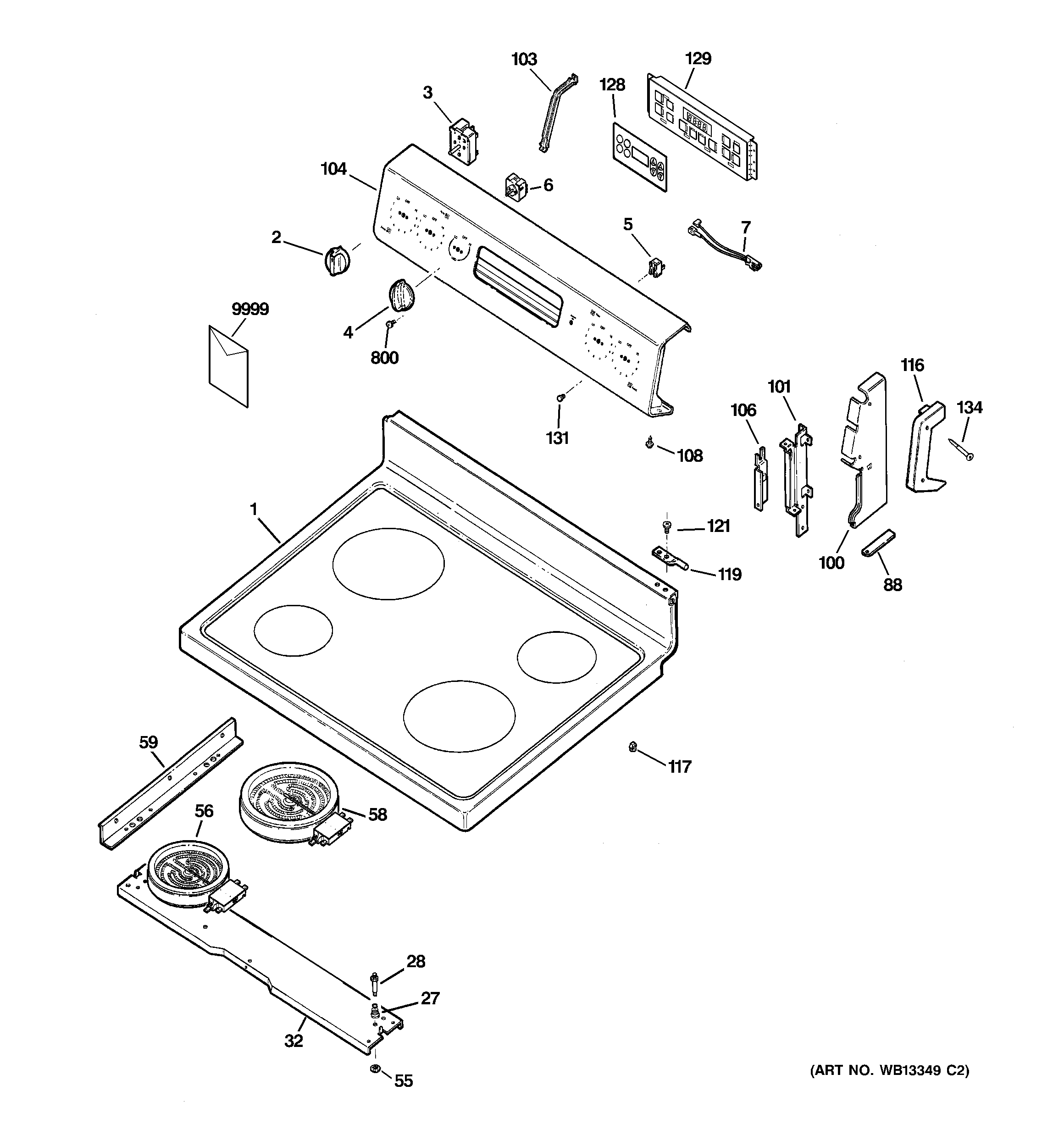 CONTROL PANEL & COOKTOP