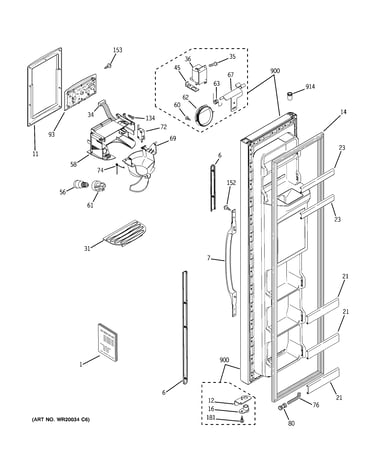 Freezer door