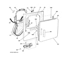 Hotpoint NWXR483GG5WW front panel & door diagram