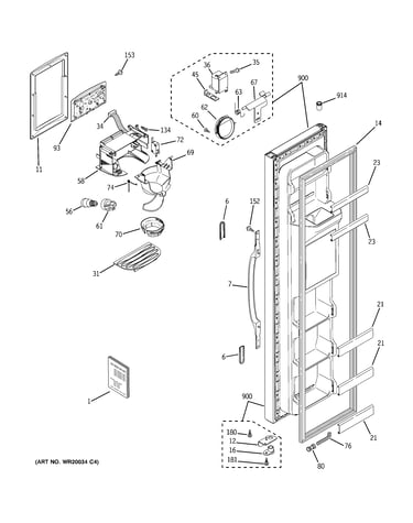 Freezer door
