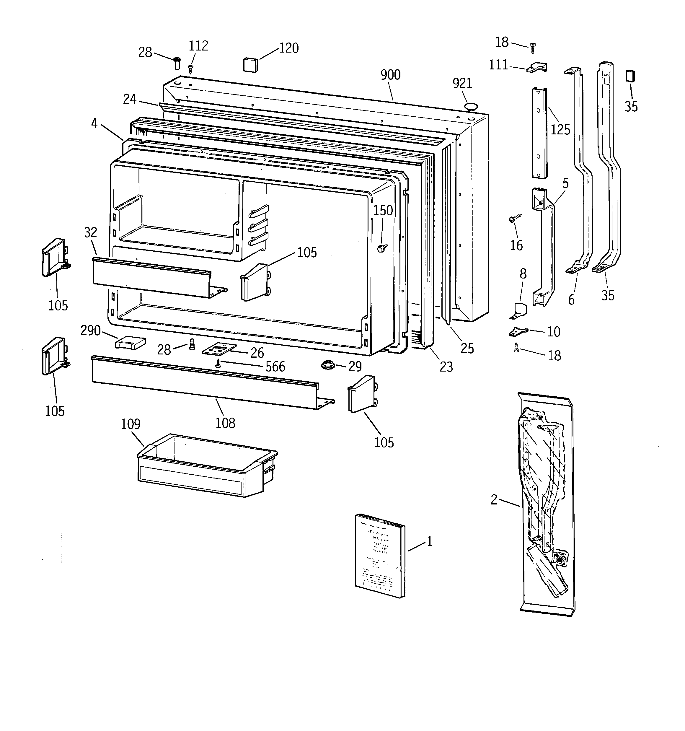Freezer door