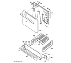 Hotpoint RGB508PPA2WH door & drawer parts diagram