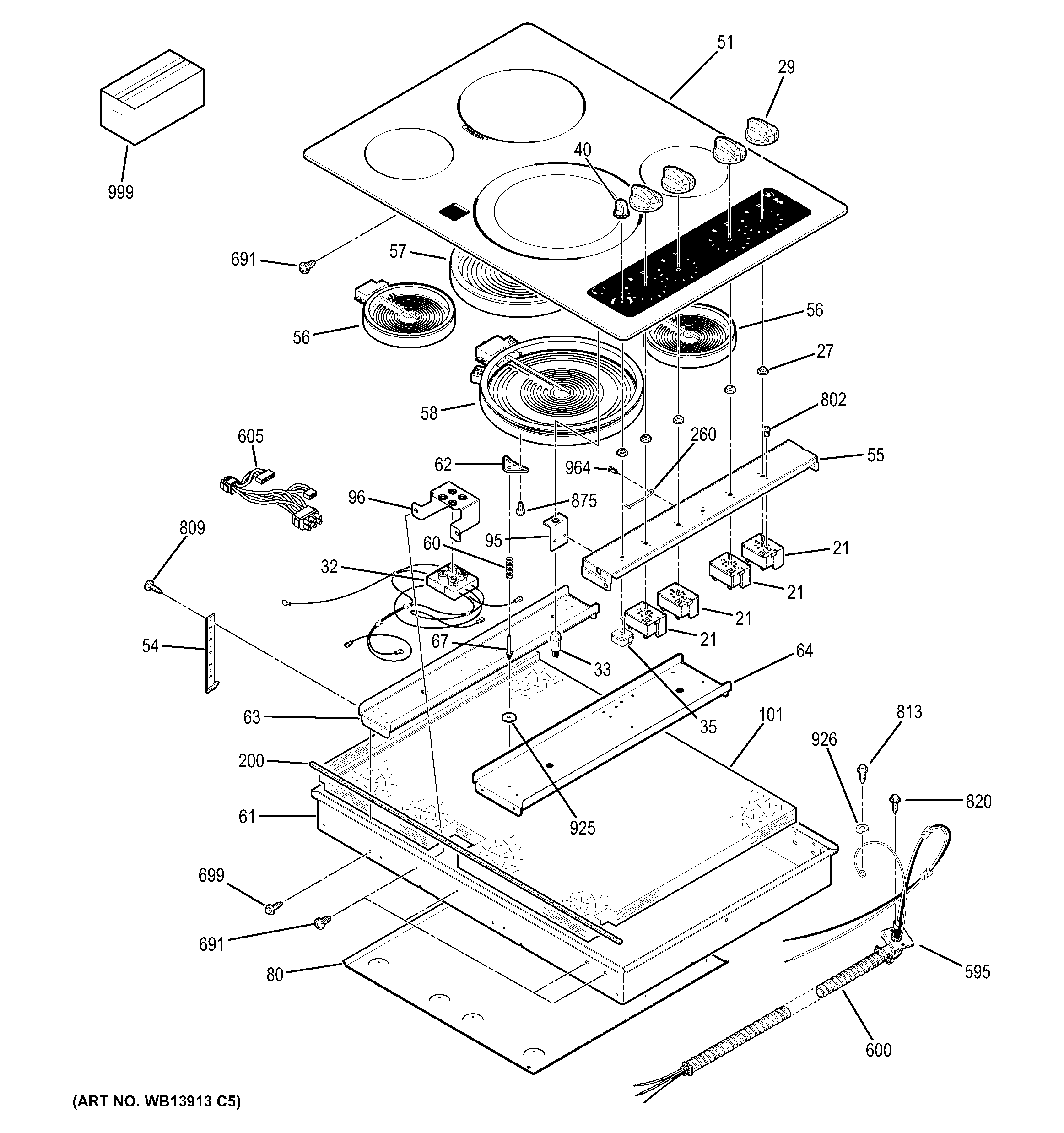 CONTROL PANEL & COOKTOP