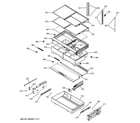 GE GFE29HMEIES fresh food shelves diagram