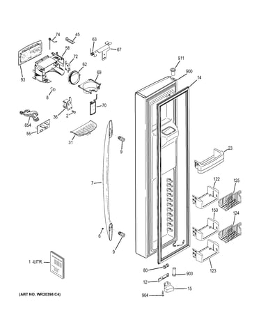Freezer door