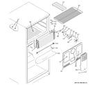 GE GTE15CTHBRBB freezer section diagram