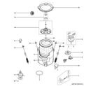 GE WSLS1500H0WW tub & motor diagram